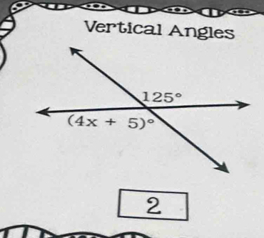 Vertical Angles
2