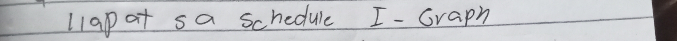 llap at sa schedule I- Graph