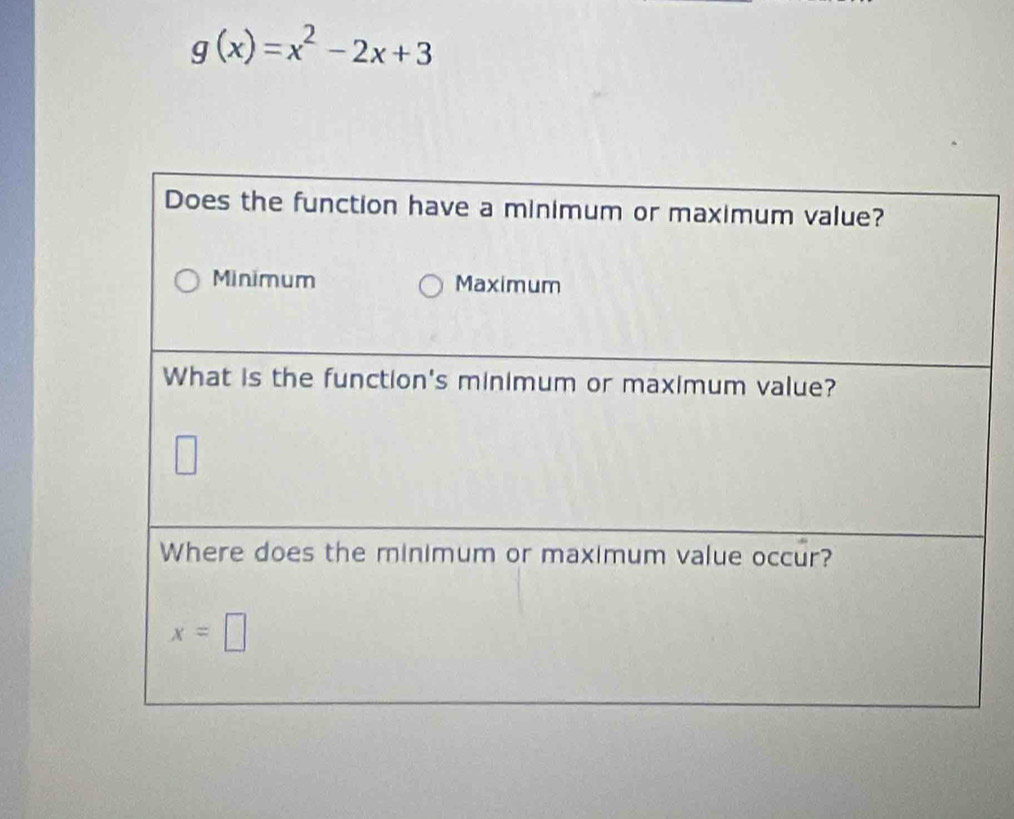 g(x)=x^2-2x+3