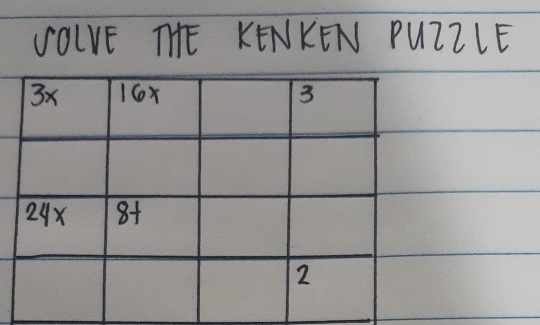 VOLVE THE KENKEN PUZZLE