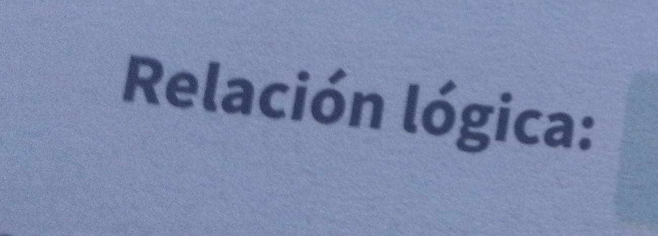 Relación lógica: