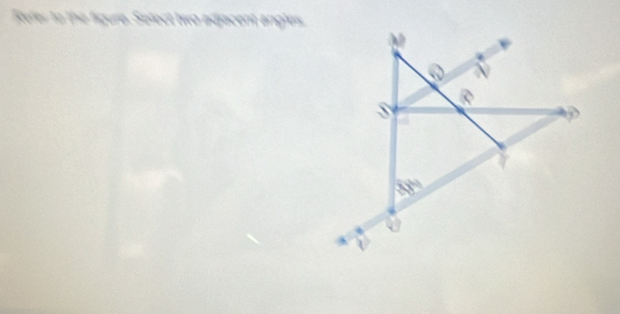 Refer to the figure. Sefect two adjacent angles.