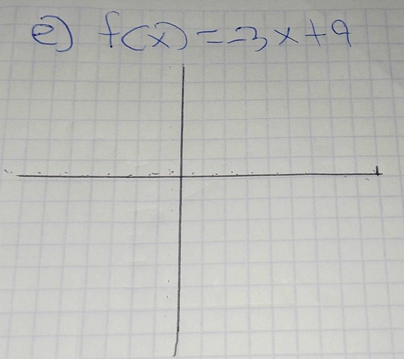 ② f(x)=-3x+9