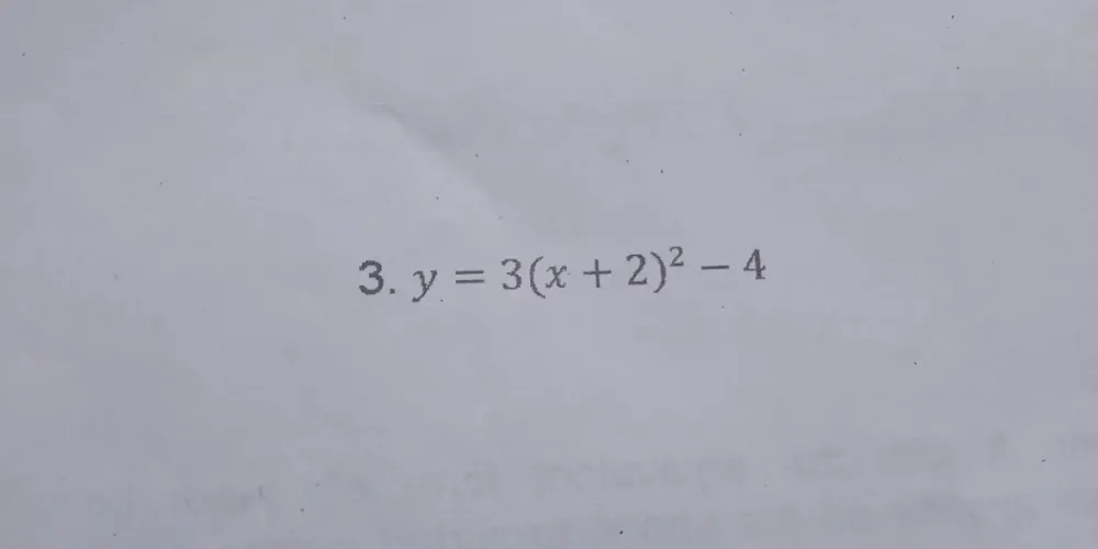 y=3(x+2)^2-4