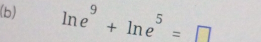 ln e^9+ln e^5=□