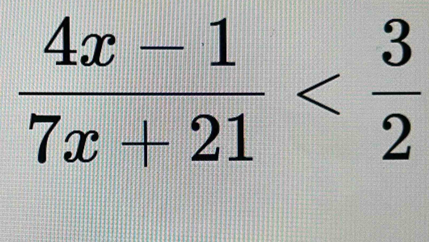  (4x-1)/7x+21 