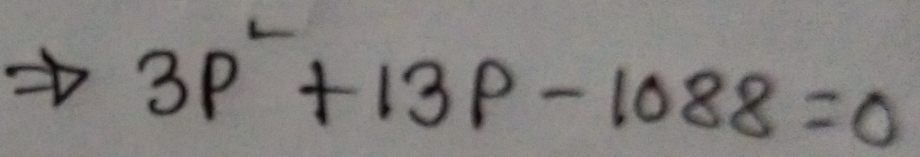 3p^2+13p-1088=0