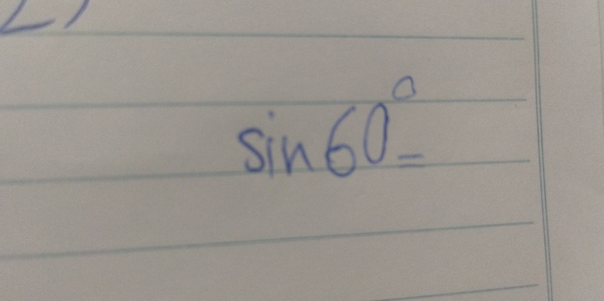 sin 60°=