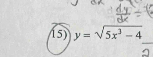 y=sqrt(5x^3-4)