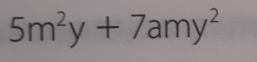 5m^2y+7amy^2