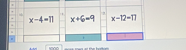 Add 1000  m     e  rows  at th e  b ottom .