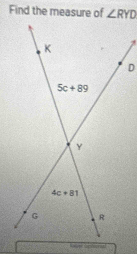 Find the measure of