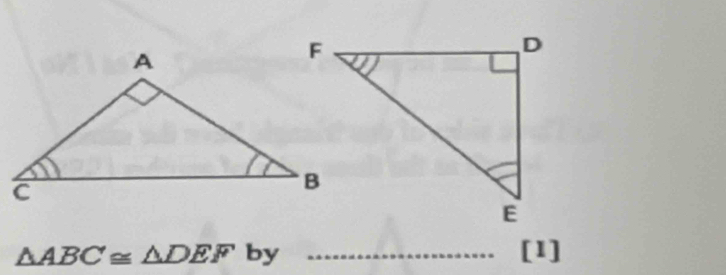 △ ABC≌ △ DEF by _[1]