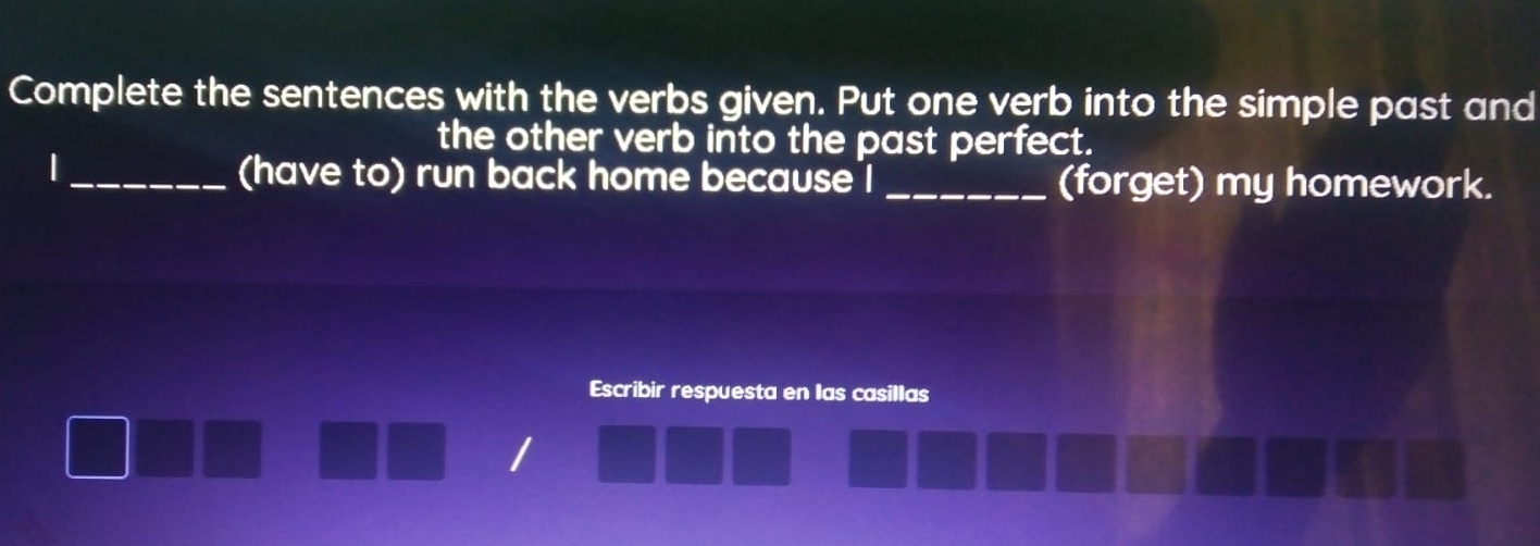 Resuelto:Complete the sentences with the verbs given. Put one verb into ...