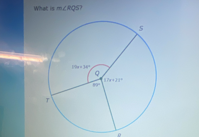 What is m∠ RQS 2
R