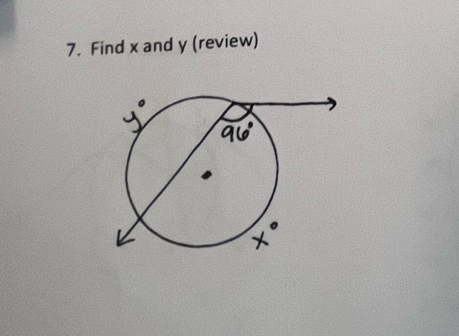 Find x and y (review)