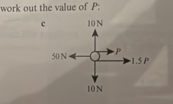 work out the value of P :