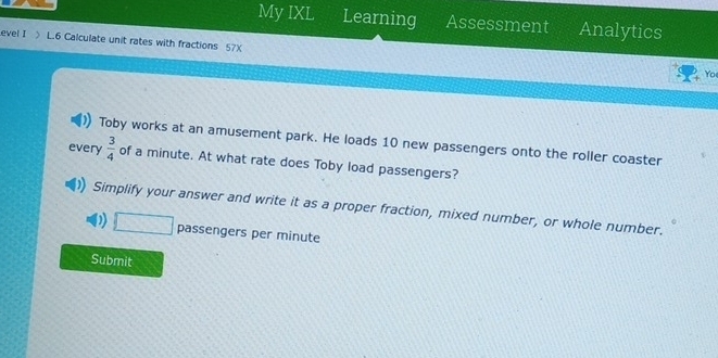 Solved: My IXL Learning Assessment Analytics Level I > L.6 Calculate ...