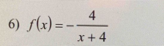 f(x)=- 4/x+4 