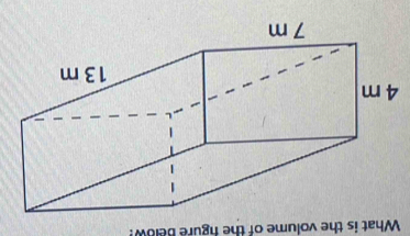 What is the volume of the fgure below!