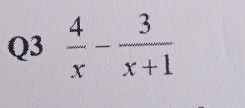  4/x - 3/x+1 