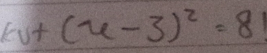 kv+(u-3)^2=8