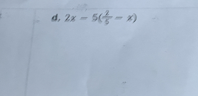 d, 2x=5( (= x)