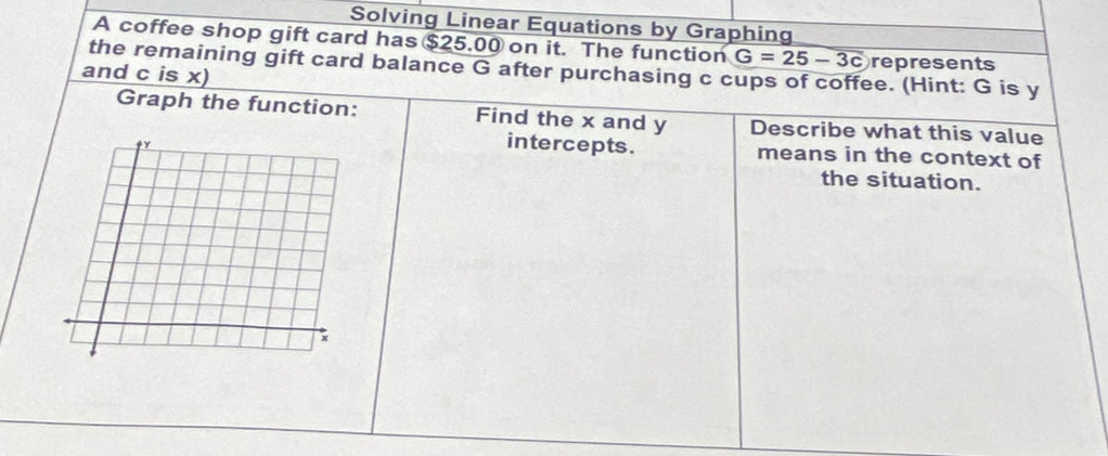 Solving Linear 
A