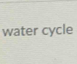 water cycle