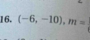 (-6,-10), m=