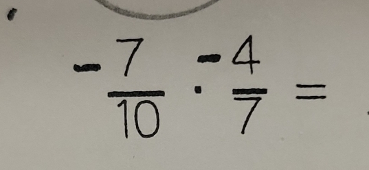 ^-frac 7(10)^- (-4)/7 =