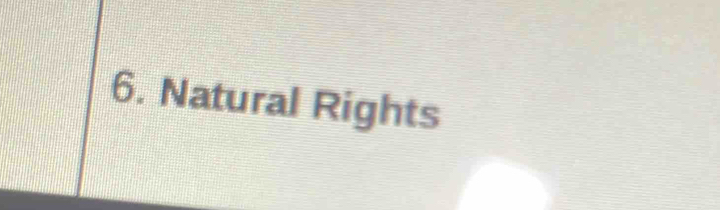 Natural Rights