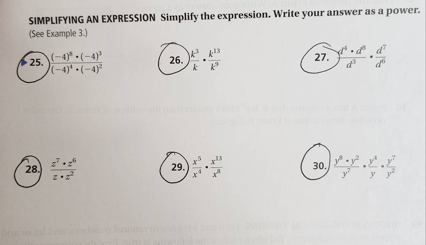 Solved: SIMPLIFYING AN EXPRESSION Simplify the expression. Write your ...