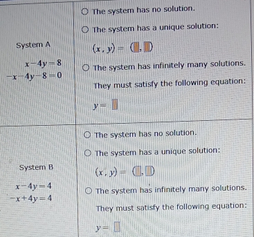 The system has no solution.
s.
:
s.
n:
y=□