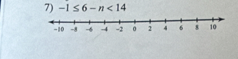 -1≤ 6-n<14</tex>