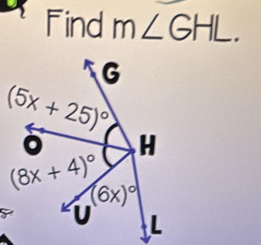 Find m∠ GHL.