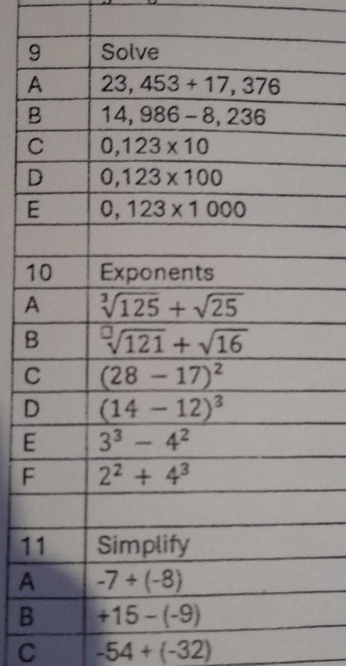 A
B
C
D
E
F
1
A
B
C -54+(-32)