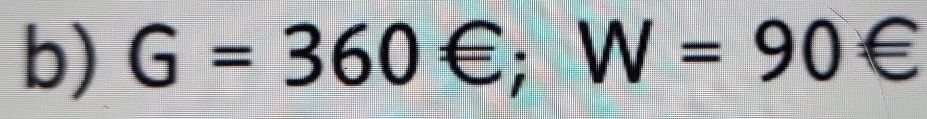 G=360∈; W=90∈