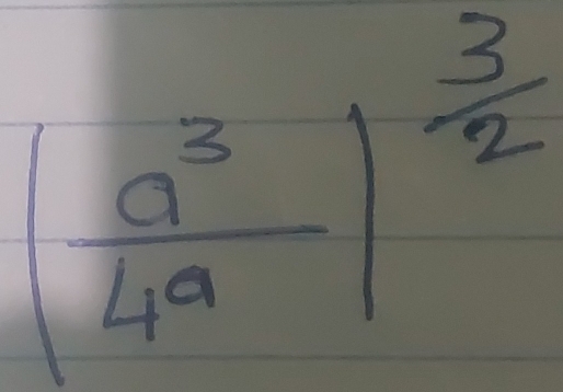 ( a^3/4a )^ 3/2 