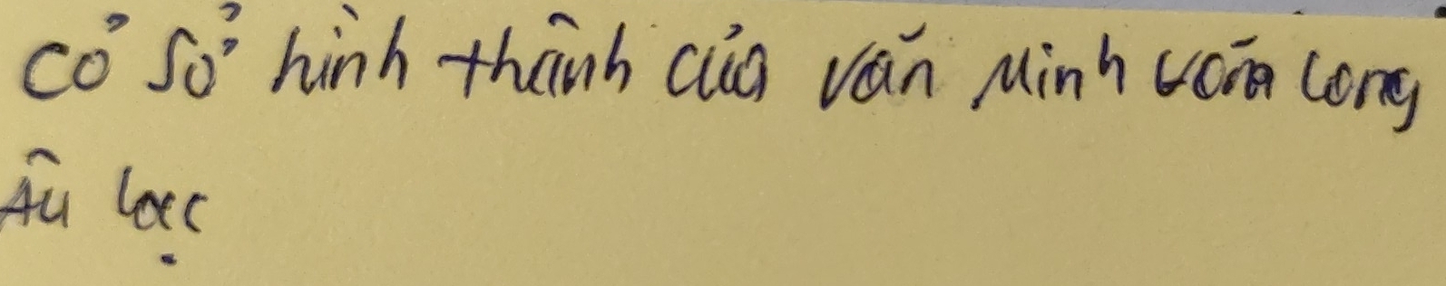 co So hinh thanh cug ván Minhuám long 
fu lac