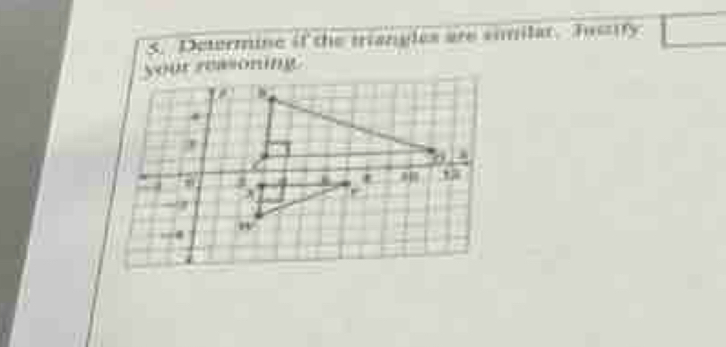 Solved: Determine 61° the trangles are similat. Tistify your reasoring ...