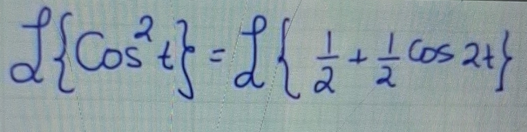 g cos^2t =2  1/2 + 1/2 cos 2t