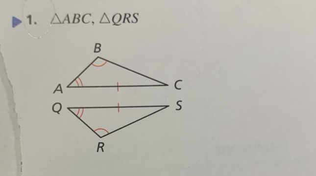 △ ABC, △ QRS