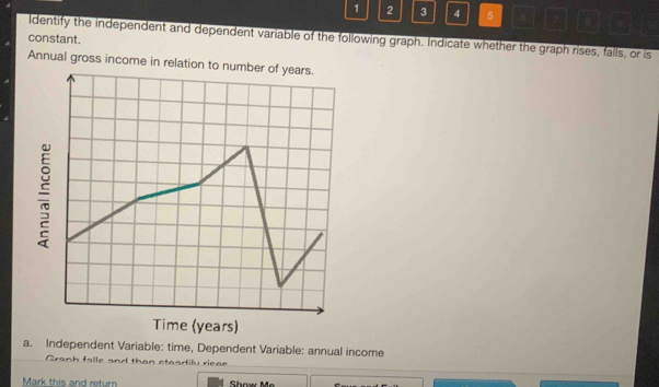 Solved: 1 2 3 4 5 ⑥ 7 Identify the independent and dependent variable ...