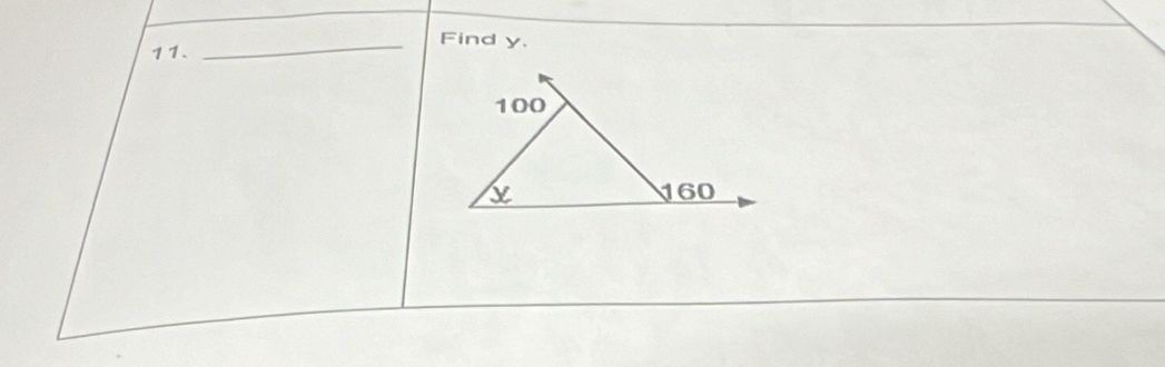 Find y. 
11.