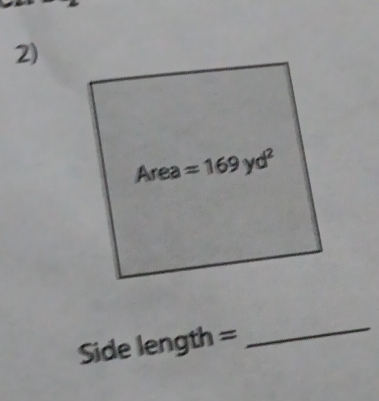 Side length =
_