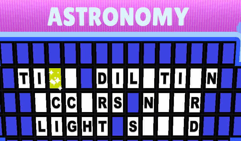 ASTRONOMY 
T 
D L T N 
C C R S N R 
L G H T S D