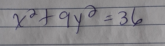 x^2+9y^2=36