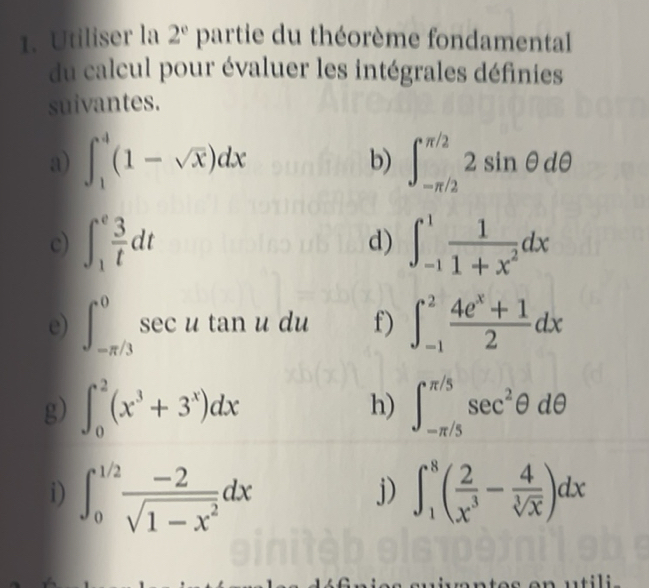 Solved: Utiliser la 2^e partie du théorème fondamental du calcul pour ...