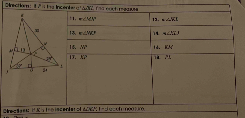 Directions: if 
Directions: If K is the